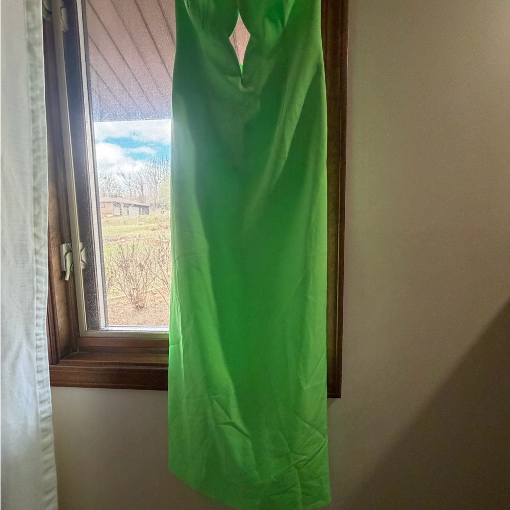 Bardot Neon Green Strapless Sweetheart Dress - Picture 4 of 4